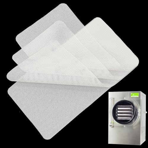 GUCUJI Silikon-Netzmatten für Gefriertrockner (kleine 4 Schalen), antihaftbeschichtet, wiederverwendbar, leicht zu reinigen, lebensmittelecht, BPA-frei, 4 Stück von GUCUJI