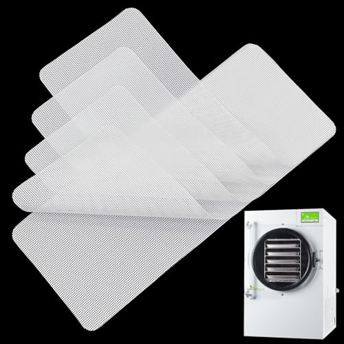 GUCUJI Silikon-Netzmatten für den rechten Gefriertrockner (mittlere 5 Schalen), antihaftbeschichtet, wiederverwendbar, leicht zu reinigen, lebensmittelecht, BPA-frei, 5 Stück von GUCUJI