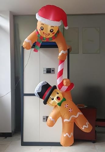 GUDELAK 245cm Aufblasbare Weihnachtsdeko Außen, Hängende Weihnachtsdeko Aufblasbar Lebkuchenmann Deko, IP44 Wetterfest Weihnachten Aufblasbar mit LED Beleuchtung für Dach Fenster Weihnachtsdeko Aussen GUDELAK 245cm Aufblasbare Weihnachtsdeko Außen, Hängende Weihnachtsdeko Aufblasbar Lebkuchenmann Deko, IP44 Wetterfest Weihnachten Aufblasbar mit LED Beleuchtung für Dach Fenster Weihnachtsdeko Aussen von GUDELAK