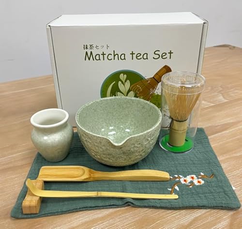 GUDELAK 7 Stück Matcha Set, Grüner Matcha Set mit Matcha Besen Matcha Schale für die Zubereitung von Milchkaffee GUDELAK 7 Stück Matcha Set, Grüner Matcha Set mit Matcha Besen Matcha Schale für die Zubereitung von Milchkaffee von GUDELAK