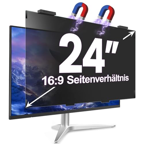 GUDTEKE Magnetischer 24 Zoll Bildschirm Blickschutzfilter für Computer Monitor im Seitenverhältnis 16:9, abnehmbare Anti-Blau-/Blendschutzfolie zum Aufhängen, Anti-Spionage-Desktop-Sichtschutzfolie GUDTEKE Magnetischer 24 Zoll Bildschirm Blickschutzfilter für Computer Monitor im Seitenverhältnis 16:9, abnehmbare Anti-Blau-/Blendschutzfolie zum Aufhängen, Anti-Spionage-Desktop-Sichtschutzfolie von GUDTEKE