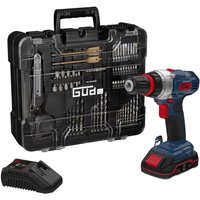 Güde - Akku Bohrschrauber bs 18 - Set 126tlg, 18V E3-Serie mit Koffer von GÜDE