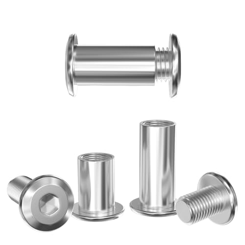 GUEEYUAW 10 Stück Verbindungsschrauben M6 × 30 mm 304 Edelstahl A2 V2A Hülsenschrauben Möbelschrauben GUEEYUAW 10 Stück Verbindungsschrauben M6 × 30 mm 304 Edelstahl A2 V2A Hülsenschrauben Möbelschrauben von GUEEYUAW