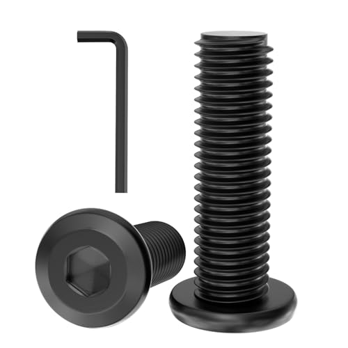 GUEEYUAW 20 Stück M6 x 16 mm Schrauben, Schwarz 304 Edelstahl A2 V2A Innensechskant Flachkopfschrauben mit Hex Key Kann im Freien benutzt werden GUEEYUAW 20 Stück M6 x 16 mm Schrauben, Schwarz 304 Edelstahl A2 V2A Innensechskant Flachkopfschrauben mit Hex Key Kann im Freien benutzt werden von GUEEYUAW