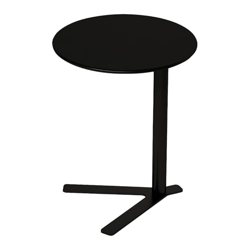 C-förmiger Sofa-beistelltisch, Metall-beistelltisch für Kleine Räume, Tv-tablett Gleitet Unter Die Couch, Kleiner Couchtisch, Snacktisch für Wohnzimmer, Schlafzimmer(48x48x56cm(19x19x22), Frosted A) von GUEIFD