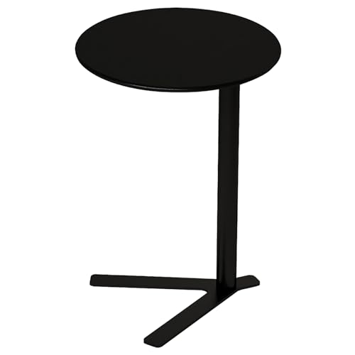 C-förmiger Sofa-beistelltisch, Metall-beistelltisch für Kleine Räume, Tv-tablett Gleitet Unter Die Couch, Kleiner Couchtisch, Snacktisch für Wohnzimmer, Schlafzimmer(48x48x69cm(19x19x27), Frosted A) von GUEIFD