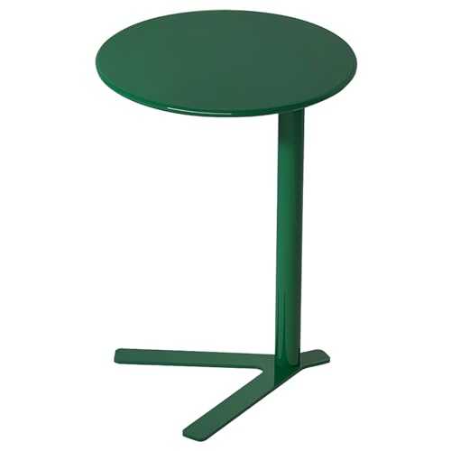 C-förmiger Sofa-beistelltisch, Metall-beistelltisch für Kleine Räume, Tv-tablett Gleitet Unter Die Couch, Kleiner Couchtisch, Snacktisch für Wohnzimmer, Schlafzimmer(48x48x69cm(19x19x27), Green A) von GUEIFD