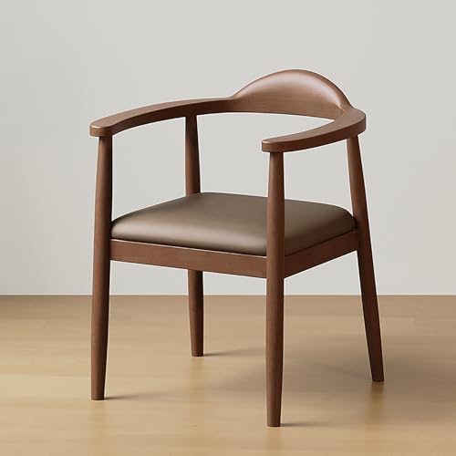 GUEIFD 2er Set Massivholz Esszimmerstühle Gepolsterter Kunstleder Sessel Bauernhaus Ellenbogen Seitenstuhl mit gebogener Rückenlehne und Armlehne für Küche Wohnzimmer Büro (2er Set, Walnuss + Kaffee) GUEIFD 2er Set Massivholz Esszimmerstühle Gepolsterter Kunstleder Sessel Bauernhaus Ellenbogen Seitenstuhl mit gebogener Rückenlehne und Armlehne für Küche Wohnzimmer Büro (2er Set, Walnuss + Kaffee) von GUEIFD