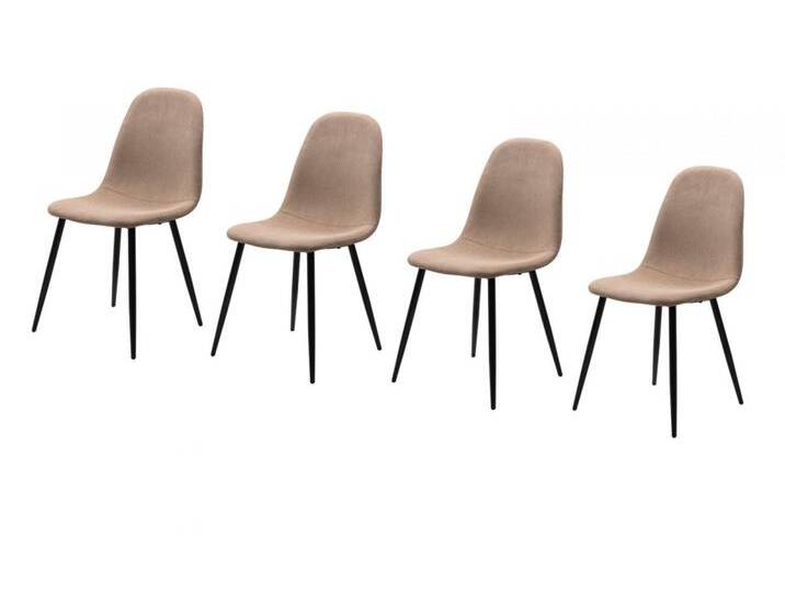 4 x Stuhl Lenja braun Cord 4-Fuß von GÜNSTIG EINRICHTEN