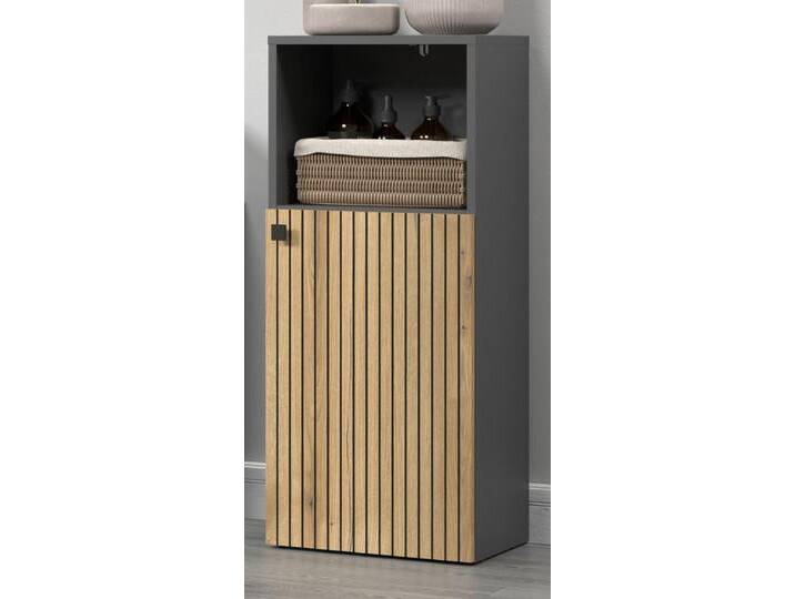 Badezimmer Kommode Bliss in Evoke Eiche und grau 40 x 95 cm von GÜNSTIG EINRICHTEN