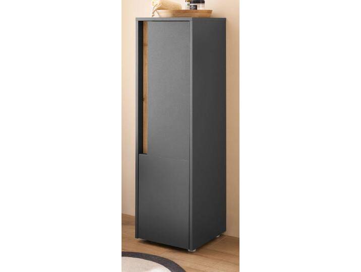 Badezimmer Kommode Center in grau matt und Eiche Wotan 34 x 114 cm von GÜNSTIG EINRICHTEN
