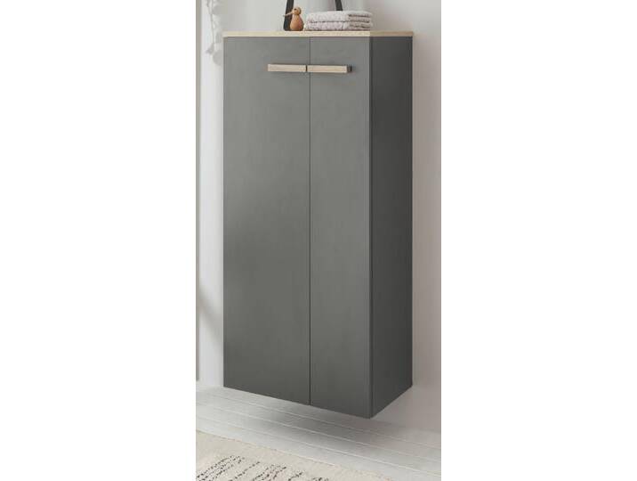 Badezimmer Kommode Dense in anthrazit matt und Eiche 51 x 110 cm von GÜNSTIG EINRICHTEN