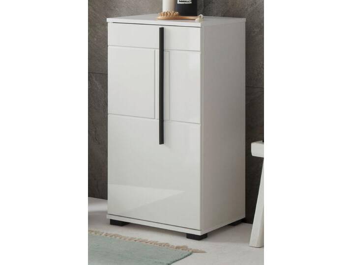 Badezimmer Kommode Design-D in Hochglanz weiß 45 x 87 cm von GÜNSTIG EINRICHTEN