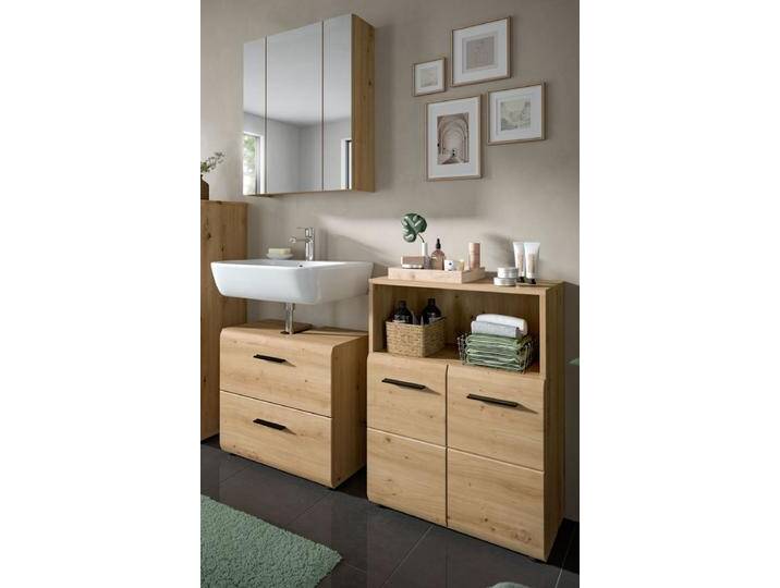 Badmöbel Set Cover in Eiche 3-teilig 135 cm Badmöbel Set Cover in Eiche 3-teilig 135 cm von GÜNSTIG EINRICHTEN