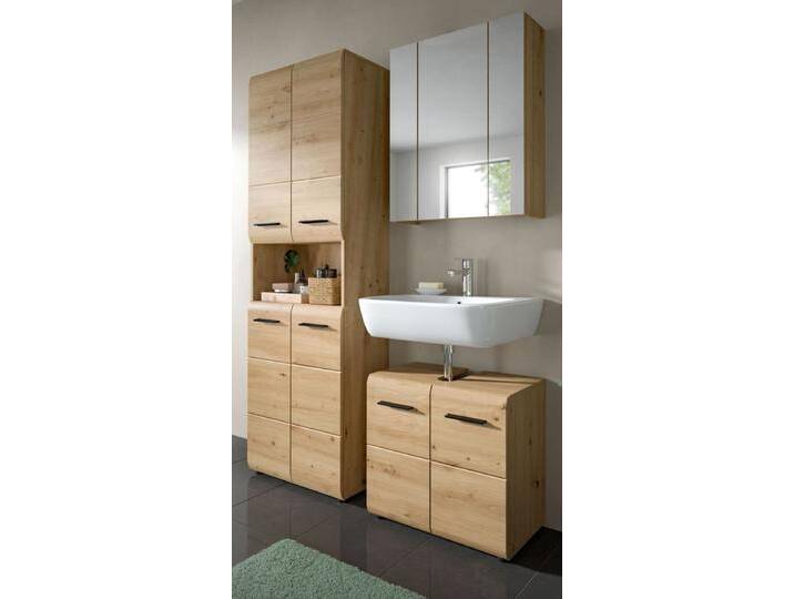 Badmöbel Set Cover in Eiche 3-teilig 135 cm Badmöbel Set Cover in Eiche 3-teilig 135 cm von GÜNSTIG EINRICHTEN