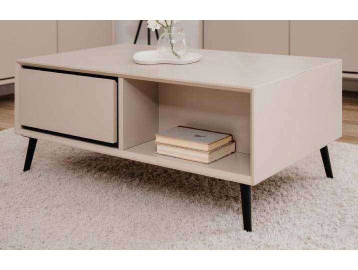 Couchtisch Brebbia in sand und schwarz 94 x 55 cm Couchtisch Brebbia in sand und schwarz 94 x 55 cm von GÜNSTIG EINRICHTEN