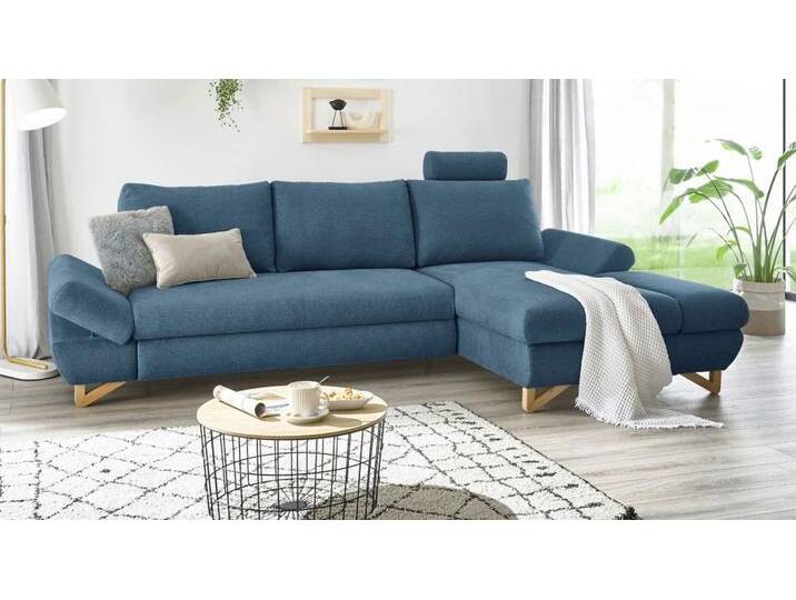 Ecksofa Skalm in blau 284 cm von GÜNSTIG EINRICHTEN