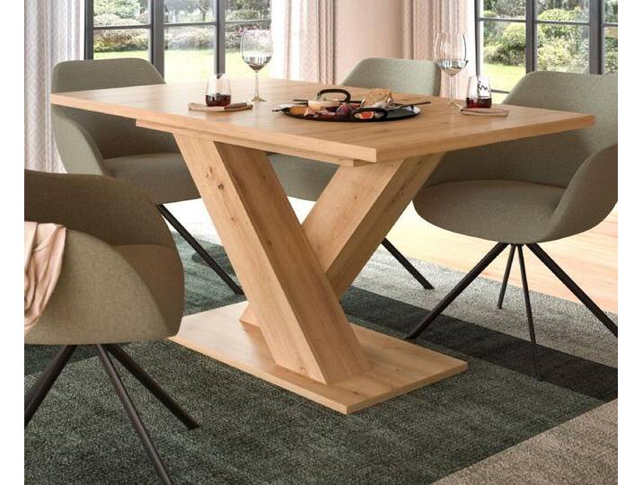 Esstisch Home-X in Eiche ausziehbar 150 - 190 cm von GÜNSTIG EINRICHTEN