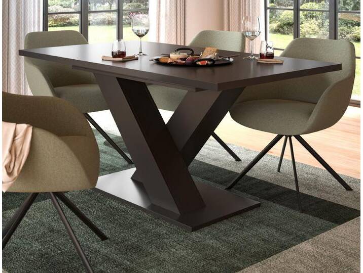Esstisch Home-X in grau ausziehbar 150 - 190 cm von GÜNSTIG EINRICHTEN