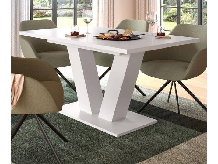 Esstisch Home-X in weiß ausziehbar 150 - 190 cm von GÜNSTIG EINRICHTEN