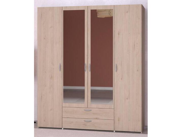Furn.Design Kleiderschrank Enjour Eiche 4-türig mit Spiegel Furn.Design Kleiderschrank Enjour Eiche 4-türig mit Spiegel von GÜNSTIG EINRICHTEN