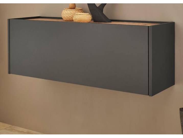 Hängeschrank Center in grau matt und Eiche Wotan 100 cm von GÜNSTIG EINRICHTEN