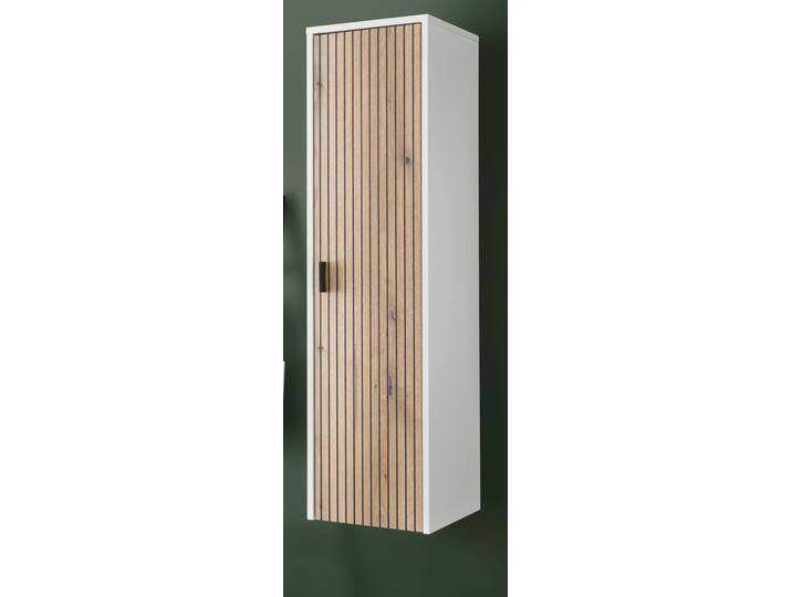 Hängeschrank Merced in weiß matt und Eiche 33 x 120 cm von GÜNSTIG EINRICHTEN