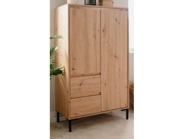 Highboard Bastia in Artisan Eiche 81 x 139 cm von GÜNSTIG EINRICHTEN