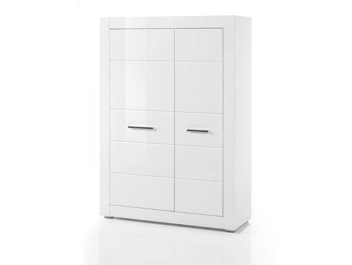 Highboard Carrara in Hochglanz weiß 100 x 142 cm von GÜNSTIG EINRICHTEN