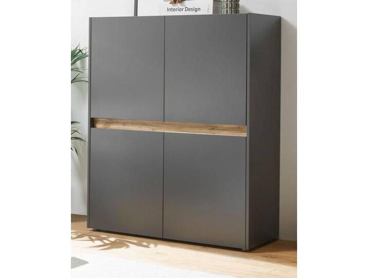 Highboard Center in grau matt und Eiche Wotan 100 x 120 cm Highboard Center in grau matt und Eiche Wotan 100 x 120 cm von GÜNSTIG EINRICHTEN