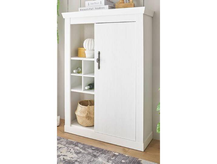 Kommode Fiastra in weiß Pinie Landhaus 105 x 146 cm von GÜNSTIG EINRICHTEN