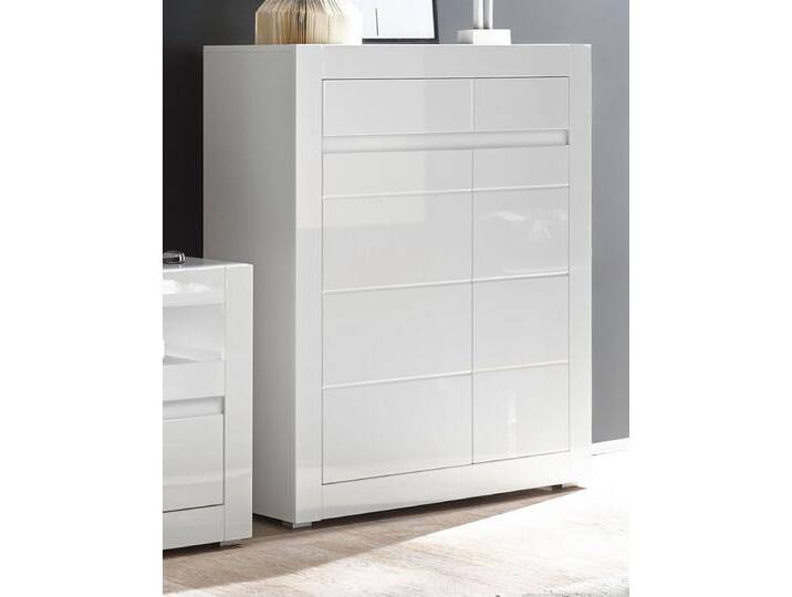 Kommode Nobile in Hochglanz weiß / Stone Design grau 100 x 112 cm Kommode Nobile in Hochglanz weiß / Stone Design grau 100 x 112 cm von GÜNSTIG EINRICHTEN