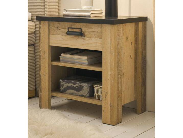 Nachttisch Stove in Used Wood hell 60 x 61 cm von GÜNSTIG EINRICHTEN
