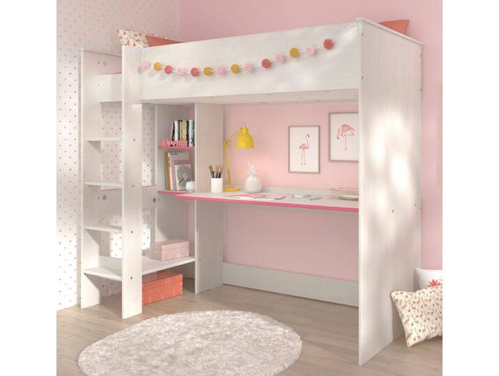 Parisot Hochbett Smoozy 3 in weiß Kiefer 206 cm von GÜNSTIG EINRICHTEN