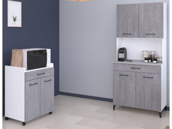 Parisot Küchenschrank Set 2-tlg. Malice in Beton grau und weiß Parisot Küchenschrank Set 2-tlg. Malice in Beton grau und weiß von GÜNSTIG EINRICHTEN