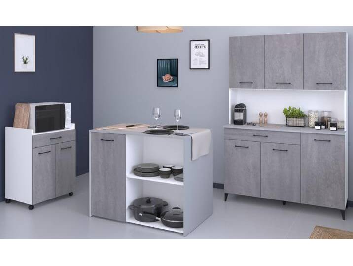 Parisot Küchenschrank Set 3-tlg. Malice in Beton grau und weiß Parisot Küchenschrank Set 3-tlg. Malice in Beton grau und weiß von GÜNSTIG EINRICHTEN