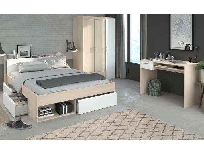 Parisot Schlafzimmer komplett Most in Akazie und weiß Parisot Schlafzimmer komplett Most in Akazie und weiß von GÜNSTIG EINRICHTEN