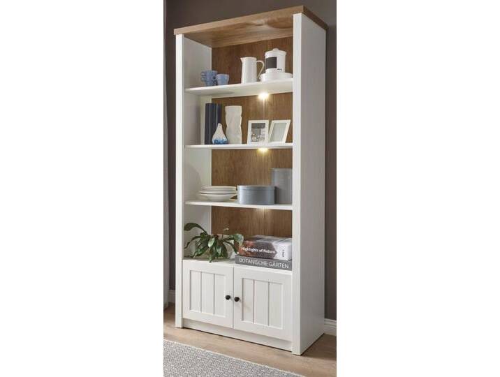 Regal Seyne in weiß Pinie und Eiche Landhaus 90 x 198 cm Regal Seyne in weiß Pinie und Eiche Landhaus 90 x 198 cm von GÜNSTIG EINRICHTEN