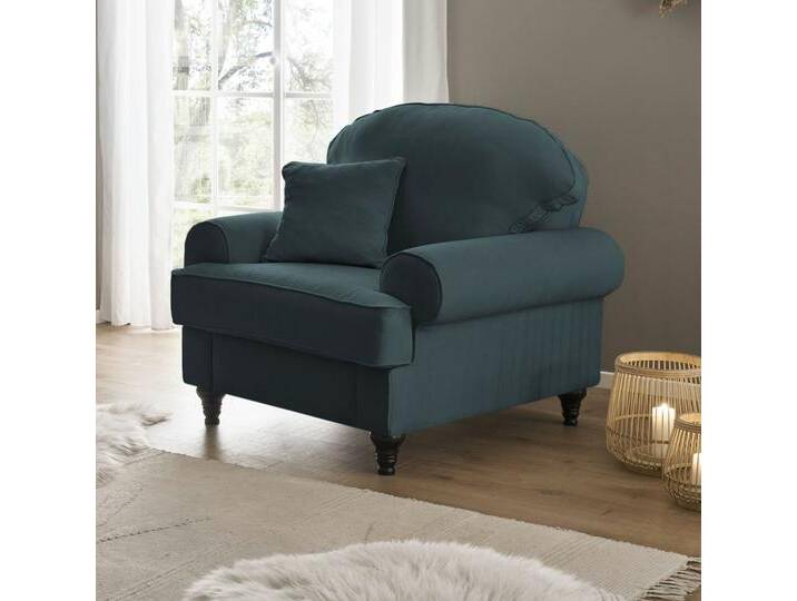 Sessel Adelina in blaugrün 110 cm von GÜNSTIG EINRICHTEN