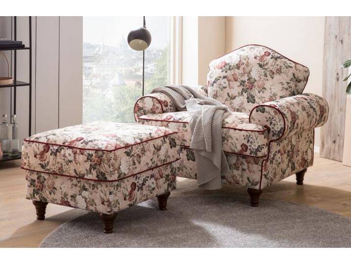 Sessel Elita in creme Landhaus Blumen Set inkl. Hocker Sessel Elita in creme Landhaus Blumen Set inkl. Hocker von GÜNSTIG EINRICHTEN
