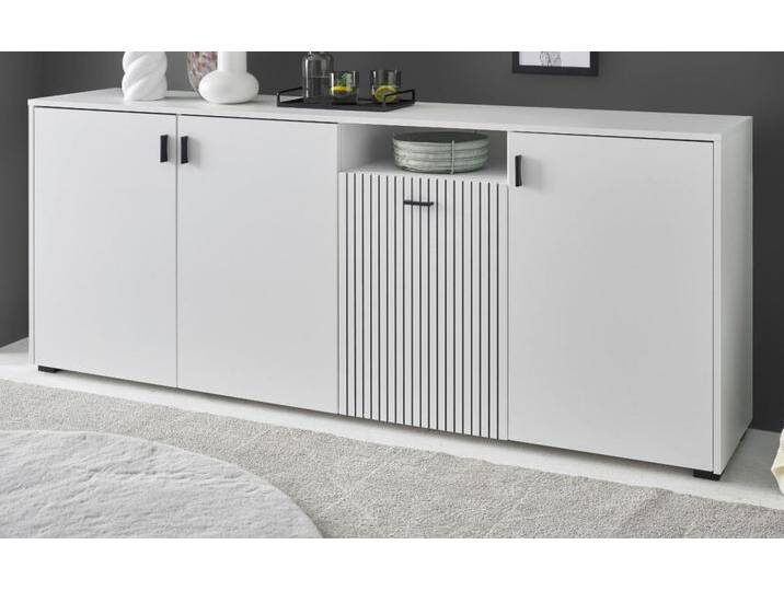 Sideboard Merced in weiß matt 200 cm von GÜNSTIG EINRICHTEN