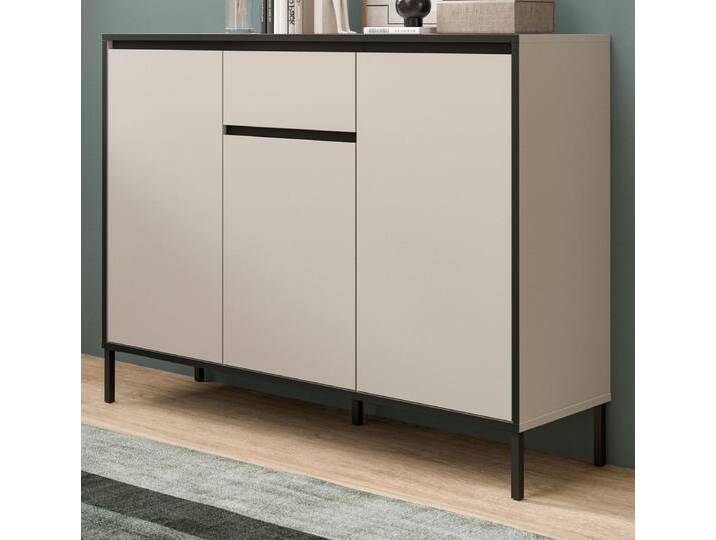 Sideboard Torello in kaschmir und schwarz 136 cm Sideboard Torello in kaschmir und schwarz 136 cm von GÜNSTIG EINRICHTEN