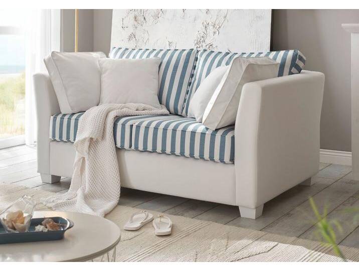 Sofa 2-Sitzer Hooge in creme und blau 160 cm Sofa 2-Sitzer Hooge in creme und blau 160 cm von GÜNSTIG EINRICHTEN