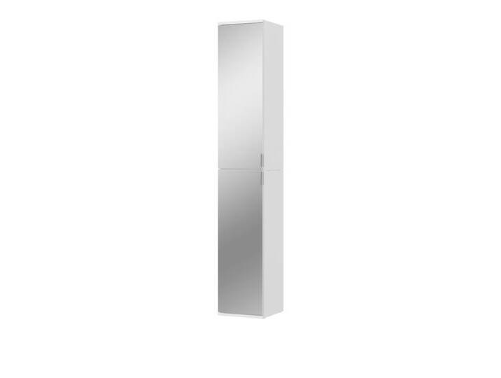 Stauraumschrank mit Spiegel SystemX in weiß 30 x 193 cm von GÜNSTIG EINRICHTEN