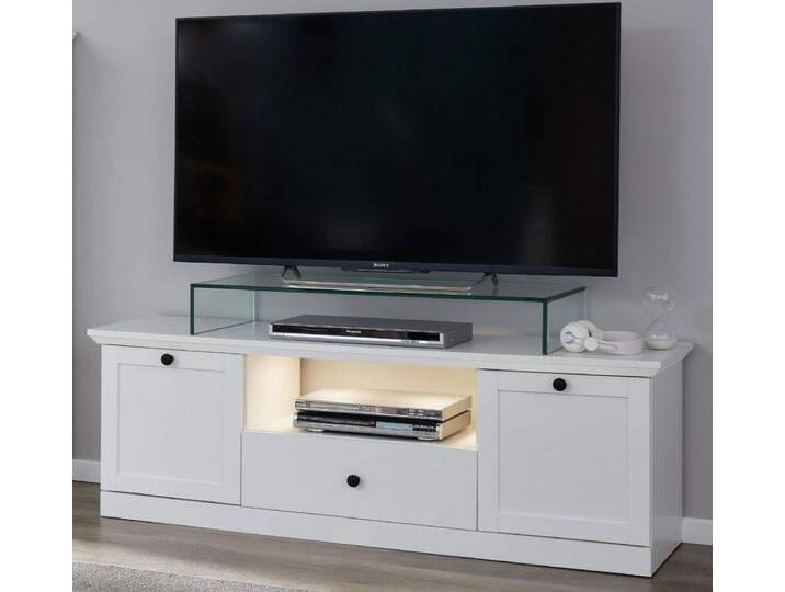 TV-Lowboard Baxter in weiß Landhaus 140 cm von GÜNSTIG EINRICHTEN