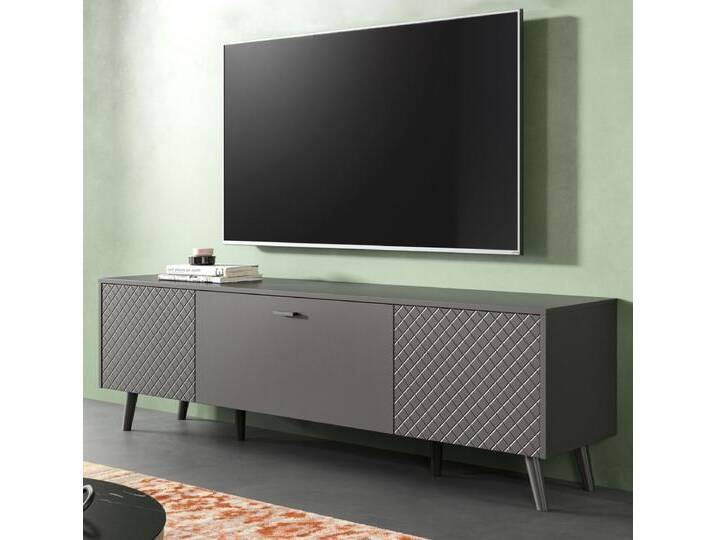 TV-Lowboard Madea in grau matt 185 x 55 cm von GÜNSTIG EINRICHTEN