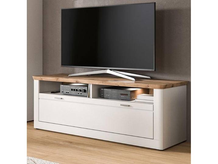 TV-Lowboard Michigan in weiß matt und Eiche 154 cm von GÜNSTIG EINRICHTEN