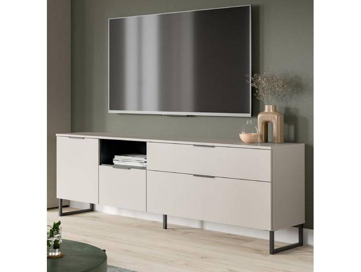 TV-Lowboard Morena in kaschmir und schwarz 185 cm TV-Lowboard Morena in kaschmir und schwarz 185 cm von GÜNSTIG EINRICHTEN