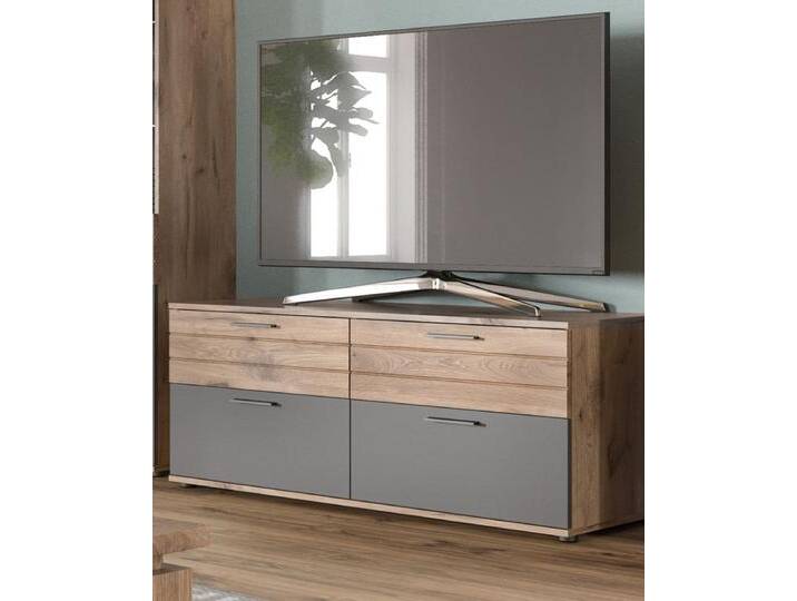 TV-Lowboard Tomaso in Eiche und grau 130 cm von GÜNSTIG EINRICHTEN
