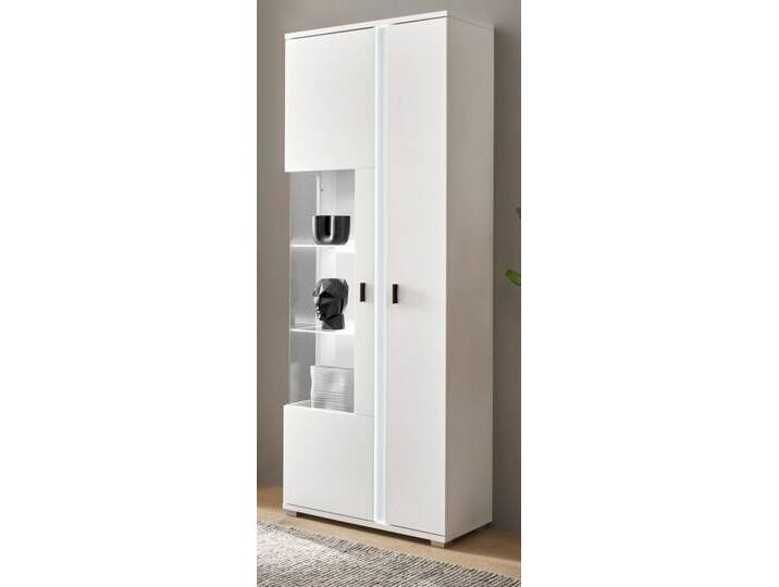 Vitrine Bellport in weiß matt 80 x 200 cm von GÜNSTIG EINRICHTEN